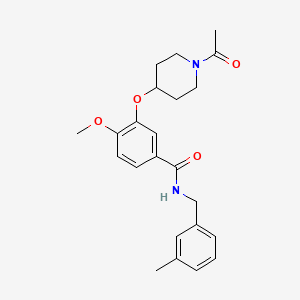 molecular formula C23H28N2O4 B5187739 3-[(1-acetyl-4-piperidinyl)oxy]-4-methoxy-N-(3-methylbenzyl)benzamide 