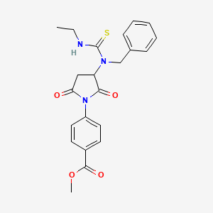 molecular formula C22H23N3O4S B5187746 methyl 4-(3-{benzyl[(ethylamino)carbonothioyl]amino}-2,5-dioxo-1-pyrrolidinyl)benzoate 