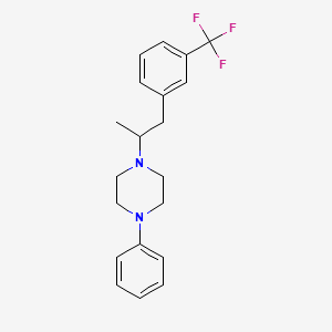 molecular formula C20H23F3N2 B5187749 1-{1-methyl-2-[3-(trifluoromethyl)phenyl]ethyl}-4-phenylpiperazine 