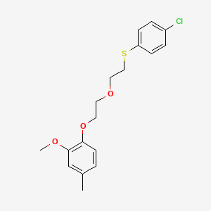 molecular formula C18H21ClO3S B5187763 1-(2-{2-[(4-chlorophenyl)thio]ethoxy}ethoxy)-2-methoxy-4-methylbenzene 