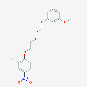 molecular formula C17H18ClNO6 B5187803 2-chloro-1-{2-[2-(3-methoxyphenoxy)ethoxy]ethoxy}-4-nitrobenzene 