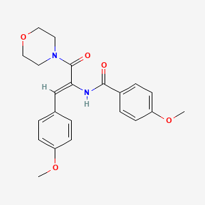 molecular formula C22H24N2O5 B5187824 4-methoxy-N-[2-(4-methoxyphenyl)-1-(4-morpholinylcarbonyl)vinyl]benzamide 