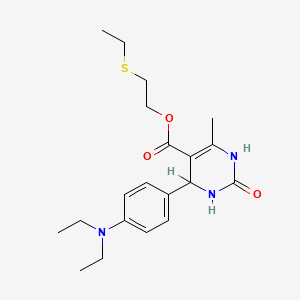 molecular formula C20H29N3O3S B5187848 2-(ethylthio)ethyl 4-[4-(diethylamino)phenyl]-6-methyl-2-oxo-1,2,3,4-tetrahydro-5-pyrimidinecarboxylate 