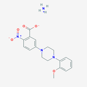 molecular formula C18H22N4O5 B5187853 5-[4-(2-methoxyphenyl)-1-piperazinyl]-2-nitrobenzoic acid ammoniate 