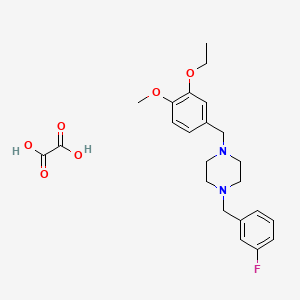 molecular formula C23H29FN2O6 B5187865 1-(3-ethoxy-4-methoxybenzyl)-4-(3-fluorobenzyl)piperazine oxalate 