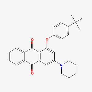 molecular formula C29H29NO3 B5187867 1-(4-tert-butylphenoxy)-3-(1-piperidinyl)anthra-9,10-quinone 
