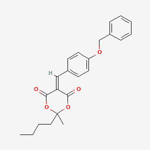 molecular formula C23H24O5 B5187880 5-[4-(benzyloxy)benzylidene]-2-butyl-2-methyl-1,3-dioxane-4,6-dione 