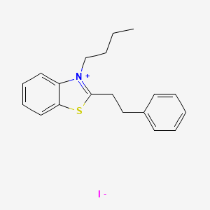 3-butyl-2-(2-phenylethyl)-1,3-benzothiazol-3-ium iodide