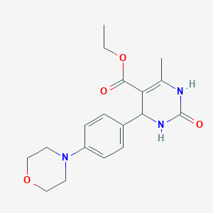 molecular formula C18H23N3O4 B5187902 ethyl 6-methyl-4-[4-(4-morpholinyl)phenyl]-2-oxo-1,2,3,4-tetrahydro-5-pyrimidinecarboxylate 