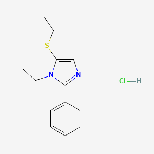 molecular formula C13H17ClN2S B5187912 1-ethyl-5-(ethylthio)-2-phenyl-1H-imidazole hydrochloride CAS No. 126484-23-9