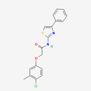 molecular formula C18H15ClN2O2S B5187965 2-(4-chloro-3-methylphenoxy)-N-(4-phenyl-1,3-thiazol-2-yl)acetamide 