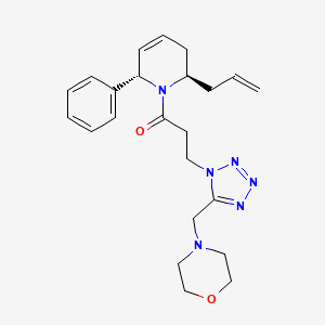 4-[(1-{3-[(2R*,6S*)-2-allyl-6-phenyl-3,6-dihydro-1(2H)-pyridinyl]-3-oxopropyl}-1H-tetrazol-5-yl)methyl]morpholine