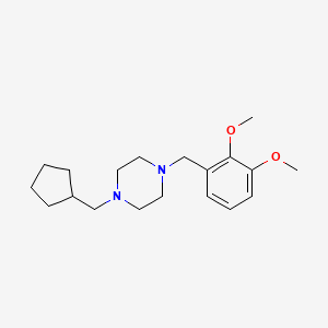 molecular formula C19H30N2O2 B5188010 1-(cyclopentylmethyl)-4-(2,3-dimethoxybenzyl)piperazine trifluoroacetate 