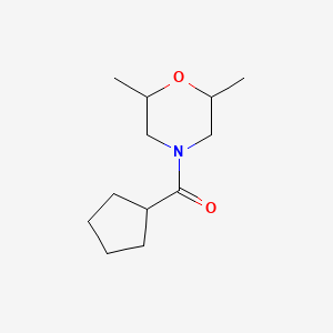 molecular formula C12H21NO2 B5188024 4-(cyclopentylcarbonyl)-2,6-dimethylmorpholine 