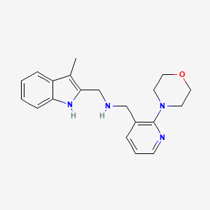 molecular formula C20H24N4O B5188030 1-(3-methyl-1H-indol-2-yl)-N-{[2-(4-morpholinyl)-3-pyridinyl]methyl}methanamine 