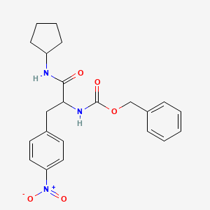 molecular formula C22H25N3O5 B5188035 N-[(benzyloxy)carbonyl]-N-cyclopentyl-4-nitrophenylalaninamide 
