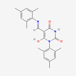 molecular formula C23H25N3O3 B5188042 1-mesityl-5-[(mesitylamino)methylene]-2,4,6(1H,3H,5H)-pyrimidinetrione 