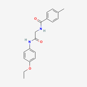 molecular formula C18H20N2O3 B5188049 N-{2-[(4-ethoxyphenyl)amino]-2-oxoethyl}-4-methylbenzamide 