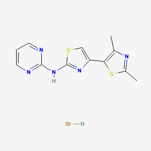 molecular formula C12H12BrN5S2 B5188100 2',4'-dimethyl-N-2-pyrimidinyl-4,5'-bi-1,3-thiazol-2-amine hydrobromide 