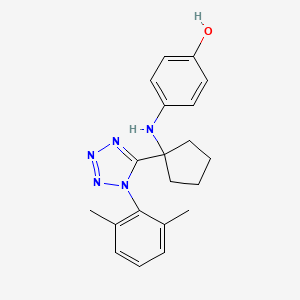 molecular formula C20H23N5O B5188127 4-({1-[1-(2,6-dimethylphenyl)-1H-tetrazol-5-yl]cyclopentyl}amino)phenol 