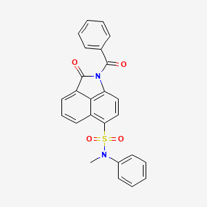 molecular formula C25H18N2O4S B5188133 1-benzoyl-N-methyl-2-oxo-N-phenyl-1,2-dihydrobenzo[cd]indole-6-sulfonamide 