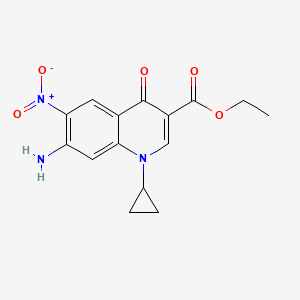 molecular formula C15H15N3O5 B5188139 ethyl 7-amino-1-cyclopropyl-6-nitro-4-oxo-1,4-dihydro-3-quinolinecarboxylate 