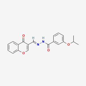 3-isopropoxy-N'-[(4-oxo-4H-chromen-3-yl)methylene]benzohydrazide
