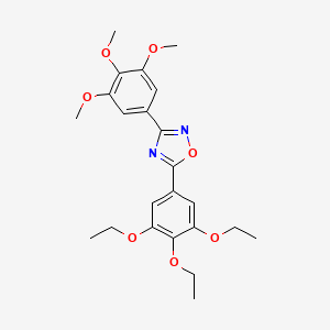molecular formula C23H28N2O7 B5188221 5-(3,4,5-triethoxyphenyl)-3-(3,4,5-trimethoxyphenyl)-1,2,4-oxadiazole 