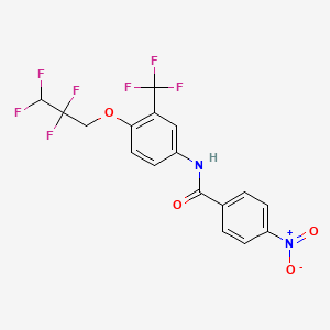 molecular formula C17H11F7N2O4 B5188240 4-nitro-N-[4-(2,2,3,3-tetrafluoropropoxy)-3-(trifluoromethyl)phenyl]benzamide 