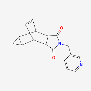 4-(3-pyridinylmethyl)-4-azatetracyclo[5.3.2.0~2,6~.0~8,10~]dodec-11-ene-3,5-dione