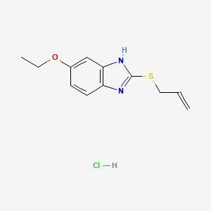 molecular formula C12H15ClN2OS B5188255 2-(allylthio)-6-ethoxy-1H-benzimidazole hydrochloride 
