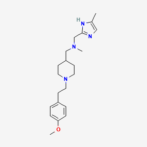 molecular formula C21H32N4O B5188270 ({1-[2-(4-methoxyphenyl)ethyl]-4-piperidinyl}methyl)methyl[(4-methyl-1H-imidazol-2-yl)methyl]amine 