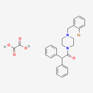 molecular formula C27H27BrN2O5 B5188309 1-(2-bromobenzyl)-4-(diphenylacetyl)piperazine oxalate 