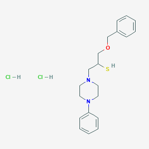 molecular formula C20H28Cl2N2OS B5188311 1-(benzyloxy)-3-(4-phenyl-1-piperazinyl)-2-propanethiol dihydrochloride 