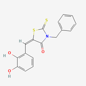 molecular formula C17H13NO3S2 B5188317 3-benzyl-5-(2,3-dihydroxybenzylidene)-2-thioxo-1,3-thiazolidin-4-one 