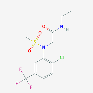 molecular formula C12H14ClF3N2O3S B5188337 N~2~-[2-chloro-5-(trifluoromethyl)phenyl]-N~1~-ethyl-N~2~-(methylsulfonyl)glycinamide 
