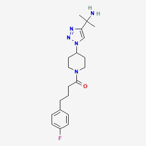molecular formula C20H28FN5O B5188345 [1-(1-{1-[4-(4-fluorophenyl)butanoyl]-4-piperidinyl}-1H-1,2,3-triazol-4-yl)-1-methylethyl]amine trifluoroacetate 