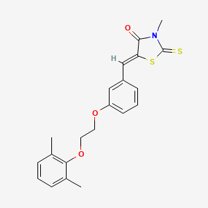 molecular formula C21H21NO3S2 B5188361 5-{3-[2-(2,6-dimethylphenoxy)ethoxy]benzylidene}-3-methyl-2-thioxo-1,3-thiazolidin-4-one 
