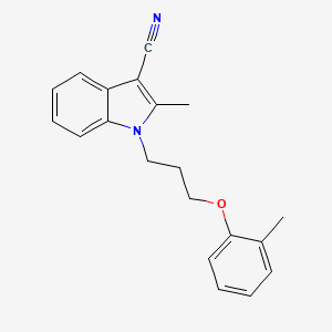 molecular formula C20H20N2O B5188370 2-methyl-1-[3-(2-methylphenoxy)propyl]-1H-indole-3-carbonitrile 