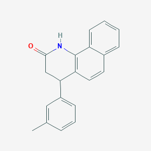 molecular formula C20H17NO B5188427 4-(3-methylphenyl)-3,4-dihydrobenzo[h]quinolin-2(1H)-one 