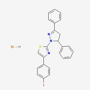 molecular formula C24H19BrIN3S B5188435 2-(3,5-diphenyl-4,5-dihydro-1H-pyrazol-1-yl)-4-(4-iodophenyl)-1,3-thiazole hydrobromide 
