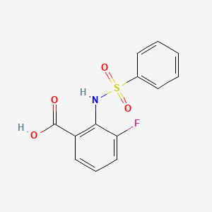 molecular formula C13H10FNO4S B5188472 3-fluoro-2-[(phenylsulfonyl)amino]benzoic acid 