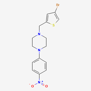 molecular formula C15H16BrN3O2S B5188503 1-[(4-bromo-2-thienyl)methyl]-4-(4-nitrophenyl)piperazine 