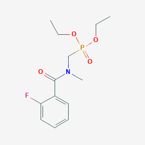 molecular formula C13H19FNO4P B5188504 diethyl {[(2-fluorobenzoyl)(methyl)amino]methyl}phosphonate 