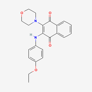 molecular formula C22H22N2O4 B5188505 2-[(4-ethoxyphenyl)amino]-3-(4-morpholinyl)naphthoquinone 