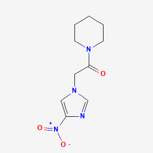 molecular formula C10H14N4O3 B5188560 1-[(4-nitro-1H-imidazol-1-yl)acetyl]piperidine 