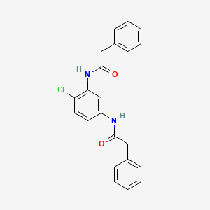 molecular formula C22H19ClN2O2 B5188600 N,N'-(4-chloro-1,3-phenylene)bis(2-phenylacetamide) 