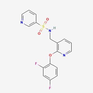 molecular formula C17H13F2N3O3S B5188642 N-{[2-(2,4-difluorophenoxy)-3-pyridinyl]methyl}-3-pyridinesulfonamide 