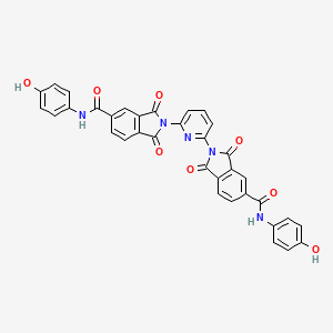 molecular formula C35H21N5O8 B5188695 2,2'-(2,6-pyridinediyl)bis[N-(4-hydroxyphenyl)-1,3-dioxo-5-isoindolinecarboxamide] 