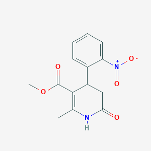 molecular formula C14H14N2O5 B5188701 methyl 2-methyl-4-(2-nitrophenyl)-6-oxo-1,4,5,6-tetrahydro-3-pyridinecarboxylate 
